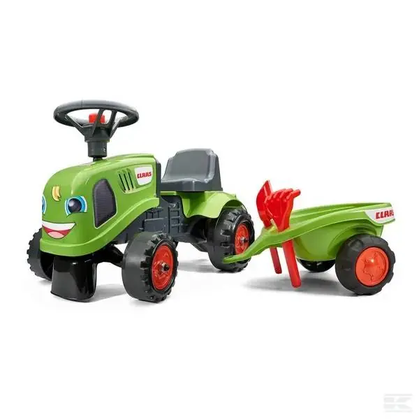 FALK odr&aacute;žec&iacute; traktor Claas s př&iacute;věsem, hr&aacute;běmi a lopatkou Super Cena
